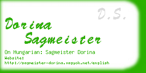 dorina sagmeister business card